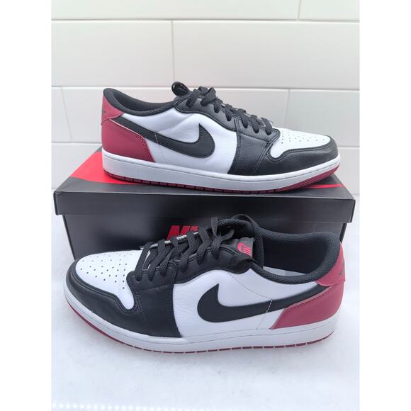 Size 12 Jordan 1 Low Black Toe Shoes - OG Box - Mint - Picture 1 of 10